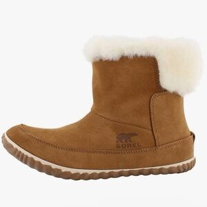 Sorel | Brown Suede Leather Boots with Cream Fur